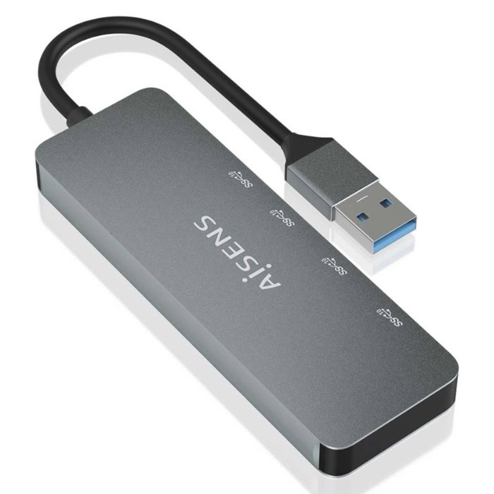 Aisens Hub USB 3.2 Gen 2 con 4 Puertos (2x USB-A y 2x USB-C), 10 Gbps, Gris Aisens Hub USB 3.2 Gen 2 con 4 Puertos (2x USB-A y 2x USB-C), 10 Gbps, Gris